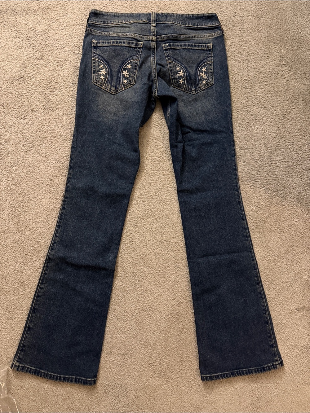 Hollister Women's Dark Blue Denim Jeans - Straight Leg